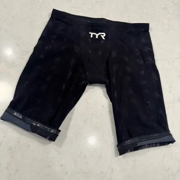 TYR Venzo Competitive Swim Jammer Black Men's 32 FINA Approved Triathalon - Picture 7 of 16